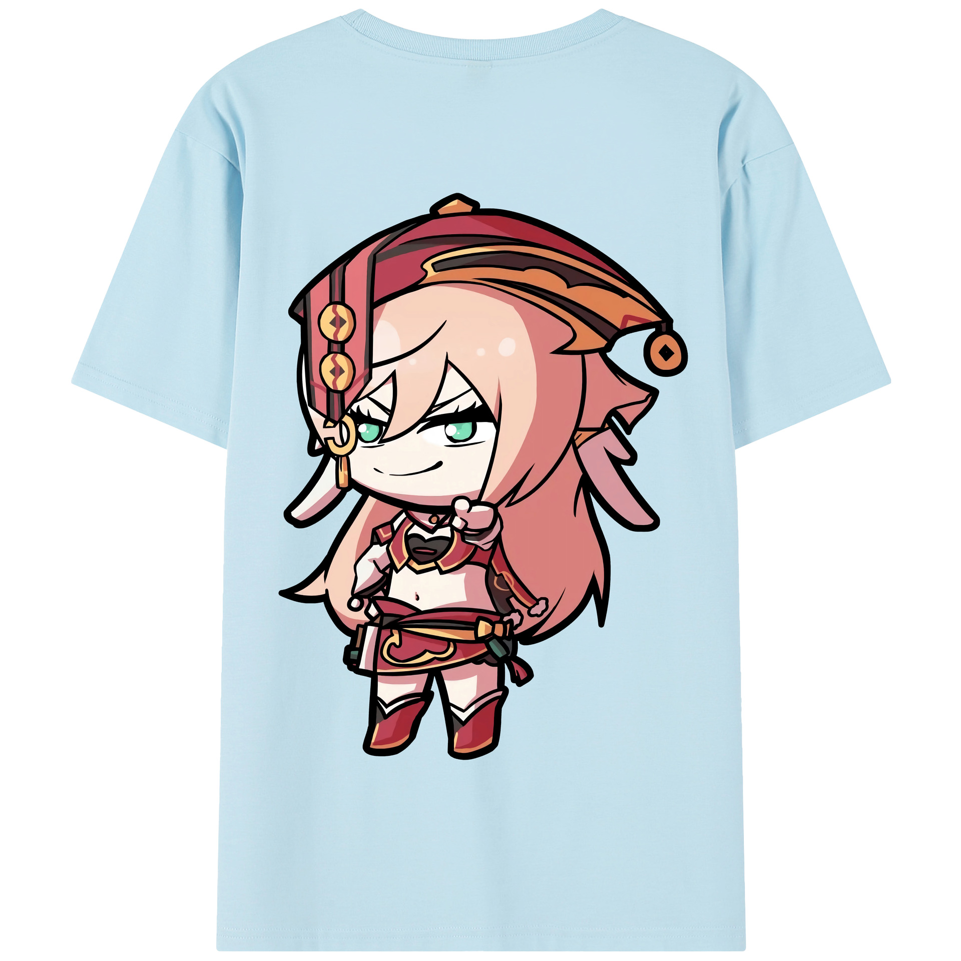 げんし神 ヤンフェイ genshin Yanfei 綿100％半袖Tシャツ（背面プリント）